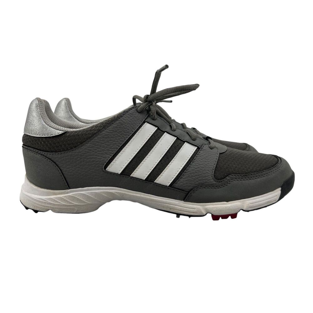 Adidas Mens 9 Golf Shoes Grey Tech Response 2.0 Spiked Synthetic Waterproof